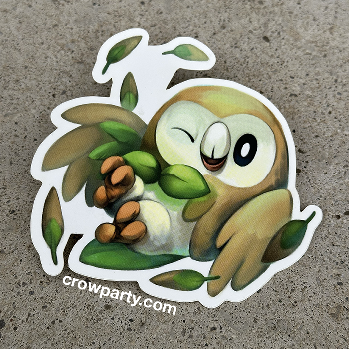Rowlet Vinyl Sticker