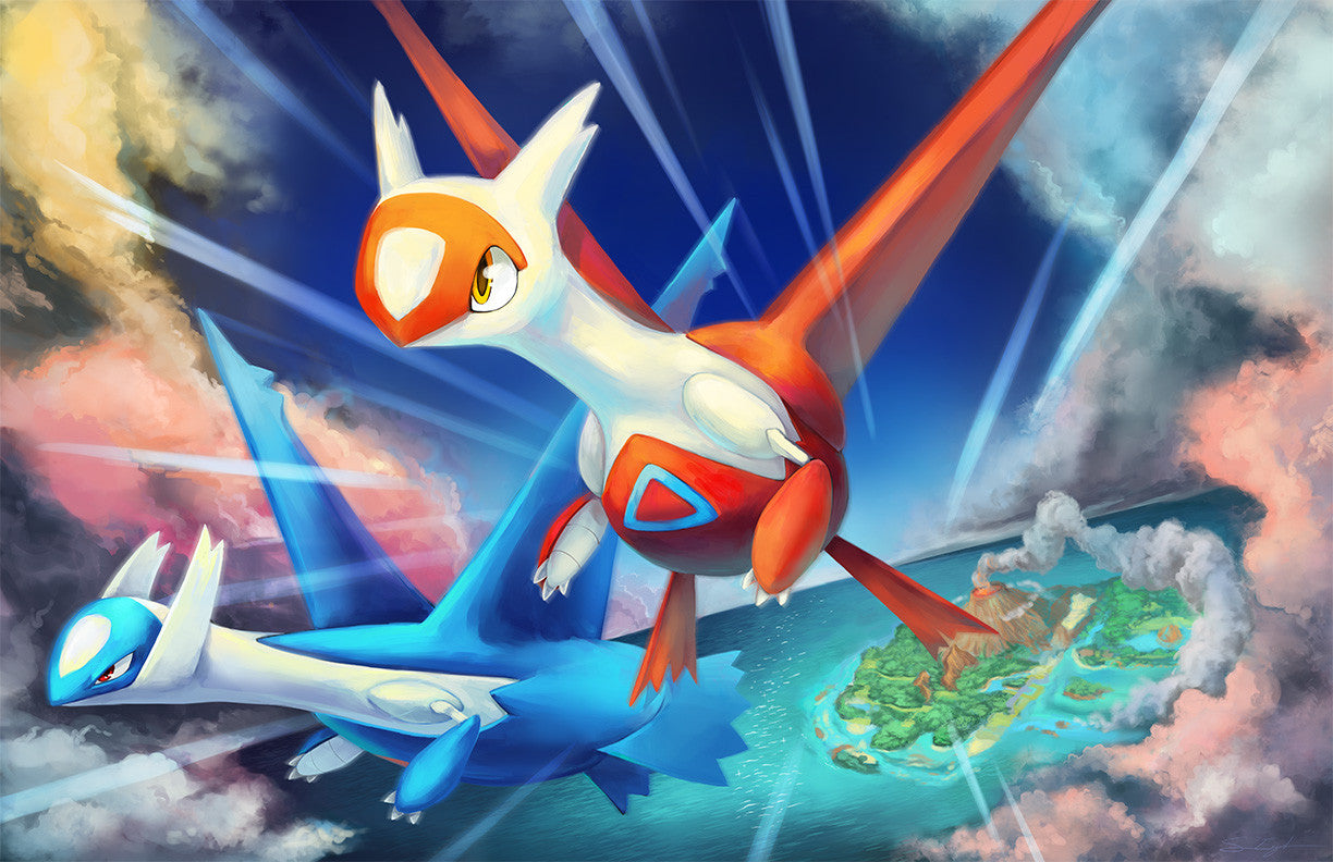 Latios and Latias Print