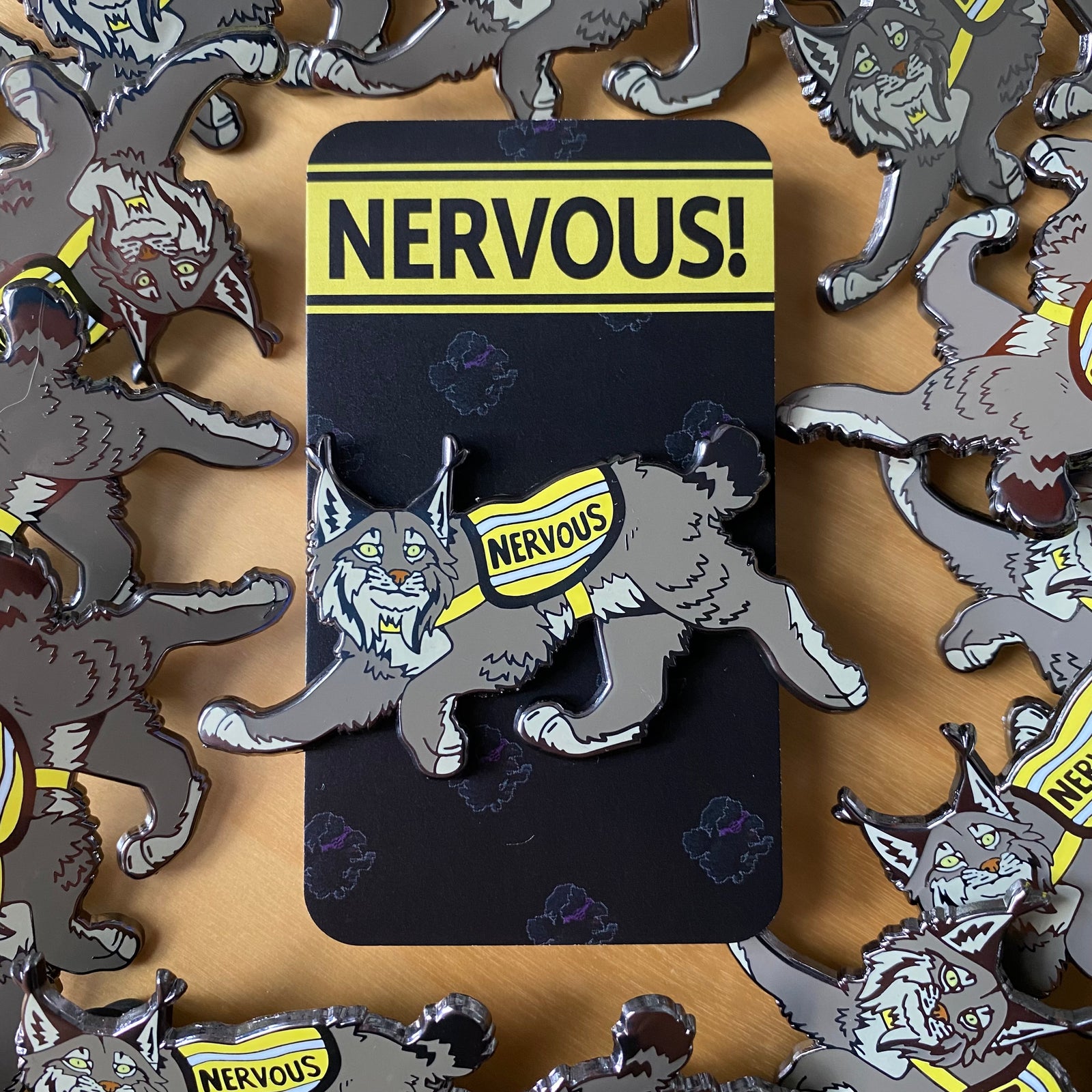 NERVOUS! Lynx Enamel Pin