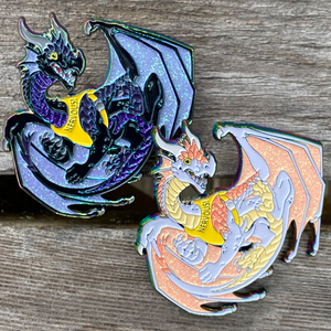 NERVOUS! Dragon Enamel Pin